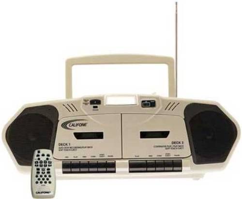 Califone 2395AV-02 Music Maker Plus Multimedia Player, 6 Watts RMS powerful enough for up to 75 people, Built-in electret microphone records student progress, class projects and won’t get lost, Full digital controls with separate bass/treble controls, CD player with CD, CD-R, and CD-RW compatibility, UPC 610356028117 (2395AV02 2395AV 02 2395-AV02 2395 AV-02)