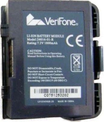 VeriFone 24016-01-R High Capacity Replacement Rechargeable Li-Ion Battery Module For use with Vx 670 Countertop Solution Signature Capture Pad, 7.2V 1800mAh Rating (2401601R 24016-01R 2401601-R 24016-01 24016)