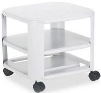 Martin Yale 24060 Mead-Hatcher Mobile Three Shelf Steel Printer Stand, Accepts most sizes of laser and inkjet printers, up to 18" wide x 18" deep, Free-up desk top space by storing printer under desk, Two power strip (not included) holders provide convenient access to electrical outlets (24-060 240-60 015086240608) 