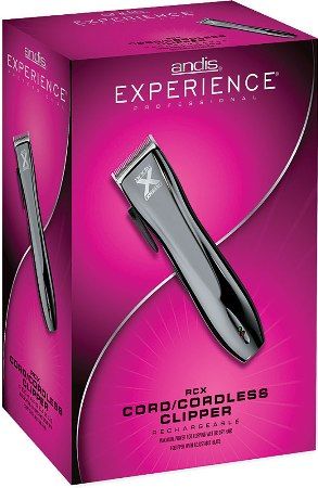 Andis 24155 Experience RCX Cordless Adjustable Blade Clipper, 6000 stroker per minute, Professional motor operates up to one hour when fully charged, High-speed motor for clipping wet or dry hair, High-quality, stainless-steel blade adjusts for ideal cutting length, Dual Voltage Charger for use worldwide, Frequency 50/60Hz, 6.75 in. length, Weight 0.60 lbs., UPC 040102241550 (24-155 241-55)