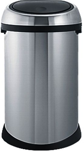 Brabantia 243721 Touch Bin, 50 litre with Extra large opening (265 mm diameter) lets you empty a dustpan without spilling - Matt Grey (243721 243 721 243-721 2437-21)