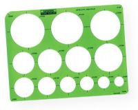 Rapidesign 2440R Metric Extra Large Circle Template; Contains 13 circles from 25mm to 85mm; Size: 22.2cm x 29.2cm x .8mm; Shipping Weight 0.06 lb; Shipping Dimensions 13.5 x 8.75 x 0.12 in; UPC 014173253033 (RAPIDESIGN2440R RAPIDESIGN-2440R 2440R TEMPLATE) 