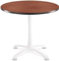Safco 2453CY Cha-Cha 36" Laminate Round Top, Cherry, Durable high-pressure laminate construction provides exceptional strength & stability, Decorative edging also helps protect against damage, 1" Top Thickness, 36" Diameter (2453-CY 2453 CY 2453C) 