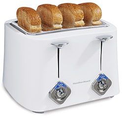 Hamilton Beach 24625 Slot Toaster, 4 Slice Extra-Wide, 1.5 inch wide slots; Cool-touch exterior; Automatic toast boost; Cancel button; Crumb tray, UPC 040094246250 (24-625 24 625)