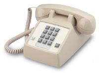 Cortelco 250044-VBA-27F Desk Unit Standard Corded Phone with Flash Message, Ash Color, 2500 Series, RJ-11 Jack, 1 Line, Message Waiting, ADA Compliant Ringer Volume Control, Double-gong ringer, Fully Modular, Heading-Aid Compatible, 9 ft handset cord. 