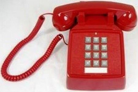 Cortelco 250047-VBA-20M Traditional Desk phone, Red, Fully modular, 9 in handset cord, Double-Gong Ringer, Ringer Volume Control, Hearing Aid Compatible, Nationwide Support System, ADA Volume Control Compliant, Tone dial, Analog volume control on handset, UPC 048044250487 (250047VBA20M 250047 VBA 20M ITT-2500-V-RD, ITT2500VRD ITT 2500 V RD 2500 47 VBA 20M 250047VBA20)