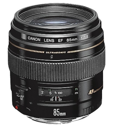 Canon 2519A003 EF 85mm f/1.8 USM; cal Length & Maximum Aperture: 85mm 1:1.8; Lens Construction: 9 elements in 7 groups; Diagonal Angle of View: 28 30'; Focus Adjustment: Rear focusing system with USM; Closest Focusing Distance: 0.85m / 2.8 ft; Filter Size: 58mm; Max. Diameter x Length, Weight: 3.0 x 2.8, 15.0 oz. / 75.0 x 71.5mm, 425g; UPC 082966212901 (2519A003 2519A003 2519A003)