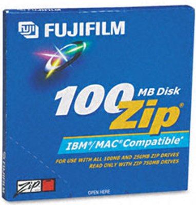FujiFilm 25275001 Magnetic Media Zip Disk 100MB, IBM and MAC formats available, Superior Durability, High-Speed Transfer Rate, Innovative Cartridge Construction, Made Possible by ATOMM Technology, PET Basefilm, 62m Total Thickness, Dimensions 97 X 98.5 X 6mm, UPC 074101791105 (252-75001 2527-5001 25275-001)