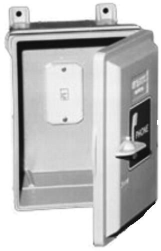 GAI-Tronics 255-001 Weatherproof Enclosure with a #630A Mounting Plate to Accommodate a Standard Wall Telephone (255001 255 001 2550-01 25-5001)