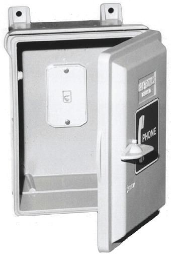 GAI-Tronics 255-001LD Industrial Telephone Weatherproof Enclosure with Keylock Door, 2500 ANSI lumens, Rated NEMA 4X, Economical Approach to an outdoor phone installation, Anti-corrosive, Glass Reinforced Polyester, Equipped With A #630 Mounting Plate for installing standard wall telephones (255001LD 255-001-LD 255-001L 255-001L 255001)