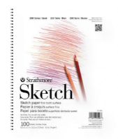 Strathmore 25-508 Series 200 Wire Bound Sketch Pad 8.5" x 11"; Lightweight sketch paper ideal for on-location sketching and practicing techniques; Use with pencil, charcoal, sketching stick, and pastel; 50 lb; Acid-free; Wirebound, 100 sheets; 8.5" x 11"; Shipping Weight 1.25 lb; Shipping Dimensions 8.5 x 11.00 x 0.63 in; UPC 012017255083 (STRATHMORE25508 STRATHMORE-25508 200-SERIES-25-508 STRATHMORE/25508 25508 SKETCHING ARTWORK) 