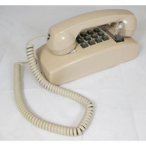 Cortelco 255444-VBA-20MD model ITT-2554-MD-AS Wall Valueline Phone, Cortelco traditional mini-wall phone, Tone dial, Single-gong ringer, Ash with gray buttons (255444-VBA-20MD 255444 VBA 20MD 255444VBA20MD ITT2554MDAS ITT-2554-MD-AS ITT 2554 MD AS)