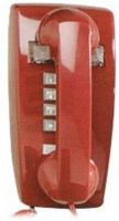 Cortelco 255447-VBA-20M Traditional Mini Wall phone, Tone dial, Single-gong ringer, Ringer volume control, Handset volume control dial on handset, Red Color, Red with gray buttons, UPC 048044255482 (ITT-2554-V-RD 255447VBA20M ITT 2554 V RD ITT 2554 V RD 255447 VBA 20M) 