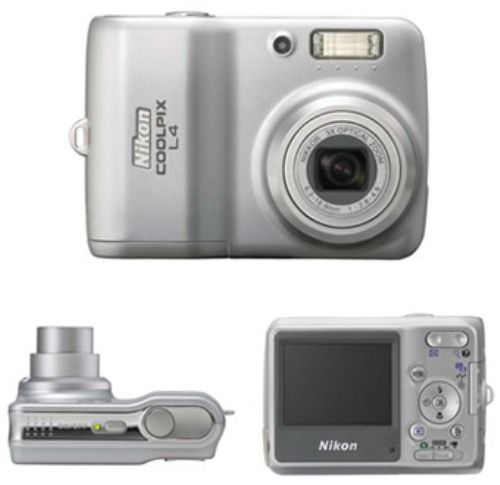 Nikon 25546 Coolpix L4 4.0 ffective Megapixels Digital Camera, 2.0-inch LCD Monitor, 115,000-dot TFT LCD monitor with brightness adjustment (25546 25-546 NKN-L4 NKNL4 COOLPIX-L4)