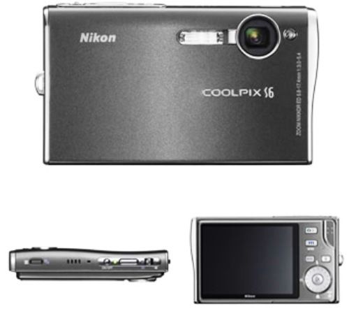 Nikon 25547 Coolpix S6 6.0 Effective Megapixels Digital Camera, Wireless Capability and New Photo-sharing Entertainment (25547 25-547 NKN-S6 NKNS6 COOLPIX-S6)