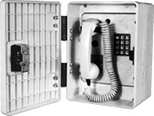 GAI-Tronics 256-001SK Standard Keypad Outdoor Industrial Telephone with Spring Door Return, High-Impact, Glass Reinforced, Extreme Operating Temperature Range (256001SK 256-001 256001-SK 256-001S)