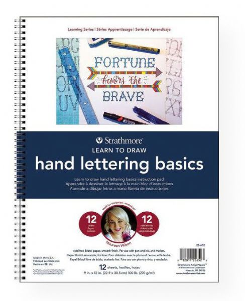 Strathmore 25-652 Series 200 Learning Series Pad Learn to Draw Hand Lettering; Maureen 