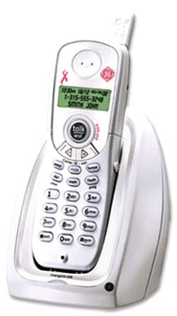 GE General Electric 25836BE1; 5.8GHz Breast Cancer Awareness Phone, Wall mountable, 3-Line backlit LCD, Caller ID review and delete, Flash-redial-mute (GE25836BE1 GE-25836BE1 25836BE)