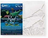 Fredrix 2595 Wyland Sharks Reef Series; Designed by nature artist Wyland; Each kit includes a canvas panel with coral reef outlines, plenty of room to customize the underwater scene, two canvas board marine animal shapes, and a painting tip and reef fact sheet; Backgrounds for each kit match up side by side to decorate and hang the whole series; UPC 081702025959 (T2595 T-2595 2595 WYLAND-2595 FREDRIX2595 FREDRIX-2595 ALVIN) 