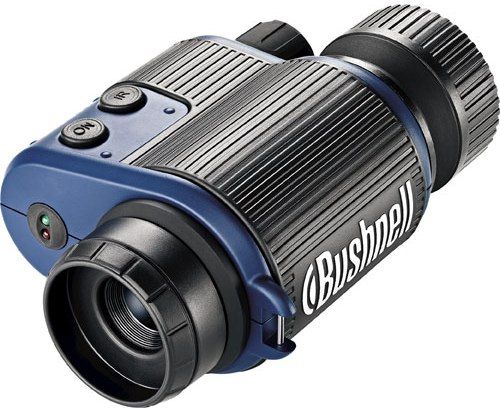 Bushnell 26-0224W NightWatch 2x 24mm Waterproof Monocular Night Vision, 105/35 Field of View (ft@1000 yds/m@1000m), 5-400 ft. Viewing Range, 100% waterproof/submersible, 2x magnification, Rubber armored grip, Built-in tripod mount, Infrared illuminator, Includes case and lanyard (260224W 26 0224W 260-224W 26-0224 260224)