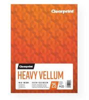 Clearprint 26321511011 Heavy Vellum 9" x 12"; Transparent durable surface, appropriate for a wide variety of media including alcohol and acrylic base markers; Fold over pad construction; 48lb (180gsm); 25 sheets; Shipping Weight 0.89 lb; Shipping Dimensions 13.75 x 9.00 x 0.25 inches; UPC 014173412843 (CLEARPRINT26321511011 CLEARPRINT-26321511011 TRACING PAPER) 