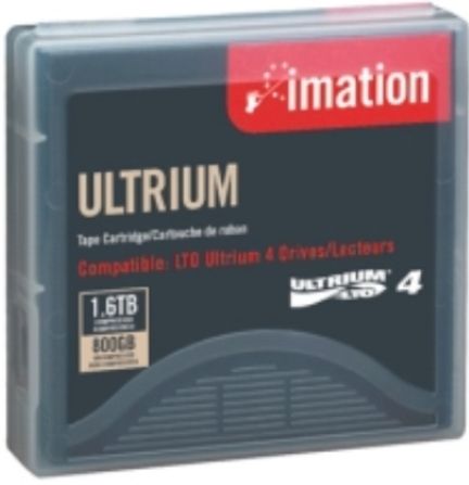 Imation 26592 LTO 4 Tape Cartridge with Case, Teal, Capacity (native) 800GB, Capacity (compressed) 1.6TB, Data Transfer Rate (compressed) 240MB/sec, 6.6m Tape Thickness, Tera Angstrom Technology, 896 Data Tracks, UPC 051122265921 (26-592 265-92)