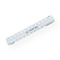 Alvin 266P Series 260 White Plastic Flat Architect Scale 6"; Four-bevel white scales made of high-impact plastic; Printed graduations; 6" divided: .125", .25", .5", 1", 1.375", 1.5", and 3" to the foot; Shipping Weight 0.06 lb; Shipping Dimensions 6.00 x 1.00 x 0.12 in; UPC 088354155553 (ALVIN266P ALVIN-266P 260-SERIES-266P ARCHITECTURE DRAWING) 