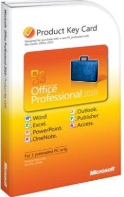 Microsoft 269-14834 Office Pro 2010 English PC Attach Key Product Key Card, Includes 2010 versions of Word, Excel, PowerPoint, OneNote, Outlook, Publisher and Access, Gives you the tools to manage your business, connect with customers and organize your life, UPC 0885370037807 (26914834 269 14834)