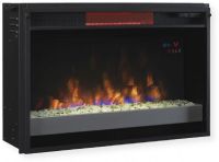 ClassicFlame 26II310GRG-201 26" Infrared Quartz Electric Fireplace Insert with Safer Plug; Black; The infrared heat helps to maintain the natural humidity within the air, resulting in moist, comfortable heat without drying out the room’s air; 5,200 BTU heater provides supplemental zone heating for up to 1,000 square feet; UPC 611768086023 (26II310GRG201 26II310GRG-201 26-II310GRG-201 26-II-310GRG-201 26-II310GRG-201-INFRARED FIREPLACE-26II310GRG-201) 