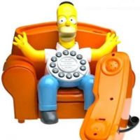 KNG America 27220 Homer Simpson Animated Phone, Demo button, 6 different comical phrases, Flash button, Ringer on/off/animation switch, Tone/pulse dial switch, Last number redial button (27-220 27220 27 220) 