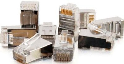 Cables To Go 27577 RJ45 Shielded Cat5 Modular Plug with Load Bar (25 Pack) For Round Solid or Stranded Cable, Shielded RJ45 Plug, 8x8 Position/Conductor, Conforms to FCC Part 68 requirements, Weight 0.150 Lbs, UPC 757120275770 (27-577 275-77)