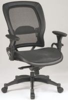 Office Star 2787 Space Collection Matrex Back and Seat Ergonomic Chair with Adjustable Arms, 2-to-1 Synchro Tilt- Back reclines at 2-to-1 ratio to seat angle and allows user to recline while keeping seat cushion relatively level to floor, 360° Swivel, 21.5" W x 20" D x 3.75" T Seat Size, 20.75" W x 24.5" H Back Size, 20.75" Arms Max Inside (27 87 27-87)  