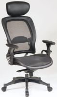 Office Star 27876 Space Collection Matrex Back and Seat Ergonomic Chair with Headrest, 2-to-1 Synchro Tilt- Back reclines at 2-to-1 ratio to seat angle and allows user to recline while keeping seat cushion relatively level to floor, Locking Mid-Pivot Knee Tilt Control with Adjustable Tilt Tension, 360° Swivel, 21.5" W x 20" D x 3.75" T Seat Size, 20.75" W x 34" H Back Size (27-876 27 876) 