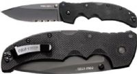 Cold Steel 27TLSH Recon 1 Spear Point 50/50 Edge Folding Knife, 4" Blade Length, 3.5 mm Blade Thickness, 9 3/8" Overall Length, Japanese AUS 8A Stainless with Tuff-Ex Steel, 5 3/8" Long G-10 Handle, Stainless Pocket/Belt Clip, Weight 5.3 oz., UPC 705442010050 (27-TLSH 27 TLSH) 