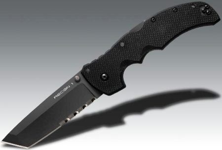 Cold Steel 27TLTH Recon 1 Tanto Point Half Serrated Folding Knife, 4