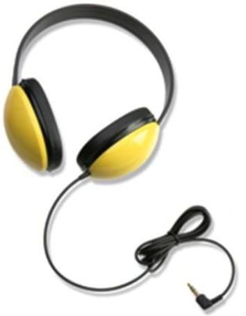 Califone 2800-YL Listening First Stereo Headphones, Yellow; Specifically sized for young students; Adjustable headband comfortable for extended wear; Ideal for beginning computer classes and story-time uses; Permanently attached with reinforced strain connection resists accidental pull out; UPC 610356565001 (2800YL 2800 YL 2800Y 2800)