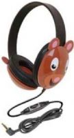 Califone 2810-BE Listening First Stereo Headphone, Bear Motif, Adjustable headband comfortable for extended wear, Specifically sized for young students, Volume control for individual preferences, Impedance 25 Ohms each side +/-15%; Frequency Response 20 - 20KHz; UPC 610356830192 (2810BE 2810 BE 2810-B 2810B) 