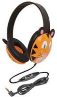 Califone 2810-TI Listening First Stereo Headphone, Tiger Motif, Adjustable headband comfortable for extended wear, Specifically sized for young students, Volume control for individual preferences, Impedance 25 Ohms each side +/-15%; Frequency Response 20 - 20KHz; UPC 610356578001 (2810TI 2810 TI 2810-T 2810T) 