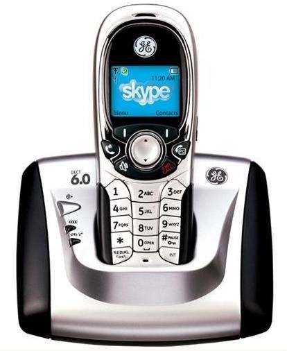 GE General Electric 28300EE1 DECT 6.0 Series Skype Internet Phone, Color LCD, USB PC Connectivity, Up to 120 hours standby time and 10 hours talk time, Headset Jack, Call Waiting Caller ID, Expandable Up to 6 Handsets, Conference up to 4 VoIP users (283-00EE1 28300-EE1 28300EE 28300E) 