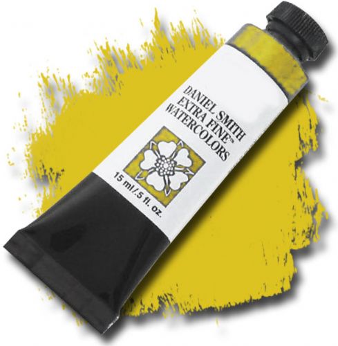 Daniel Smith 284600039 Extra Fine, Watercolor 15ml Yellow Medium; Highly pigmented and finely ground watercolors made by hand in the USA; Extra fine watercolors produce clean washes even layers and also possess superior lightfastness properties; UPC 743162008933 (DANIELSMITH284600039 DANIELSMITH 284600039 DANIEL SMITH DANIELSMITH-284600039 DANIEL-SMITH)