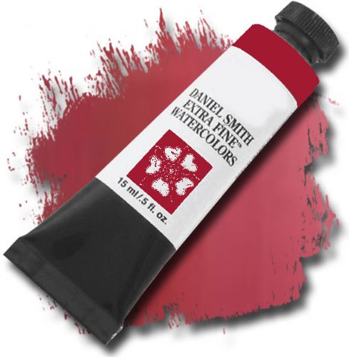 Daniel Smith 284600127 Extra Fine, Watercolor 15ml Pyrrol Crimson; Highly pigmented and finely ground watercolors made by hand in the USA; Extra fine watercolors produce clean washes even layers and also possess superior lightfastness properties; UPC 743162014651 (DANIELSMITH284600127 DANIELSMITH 284600127 DANIEL SMITH DANIELSMITH-284600127 DANIEL-SMITH ALVIN)