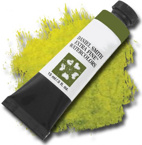 Daniel Smith 284600139 Extra Fine, Watercolor 15ml Green Gold; Highly pigmented and finely ground watercolors made by hand in the USA; Extra fine watercolors produce clean washes even layers and also possess superior lightfastness properties; UPC 743162015283 (DANIELSMITH284600139 DANIELSMITH 284600139 DANIEL SMITH DANIELSMITH-284600139 DANIEL-SMITH)