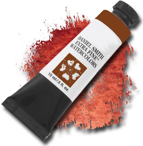 Daniel Smith 284600151 Extra Fine, Watercolor 15ml Red Ochre; Highly pigmented and finely ground watercolors made by hand in the USA; Extra fine watercolors produce clean washes even layers and also possess superior lightfastness properties; UPC 743162020058 (DANIELSMITH284600151 DANIELSMITH 284600151 DANIEL SMITH DANIELSMITH-284600151 DANIEL-SMITH)