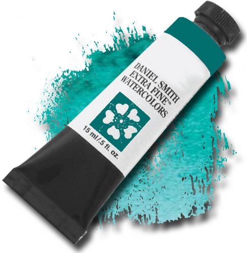 Daniel Smith 284600163 Extra Fine, Watercolor 15ml Amazonite Genuine; Highly pigmented and finely ground watercolors made by hand in the USA; Extra fine watercolors produce clean washes even layers and also possess superior lightfastness properties; UPC 743162022328 (DANIELSMITH284600163 DANIELSMITH 284600163 DANIEL SMITH DANIELSMITH-284600163 DANIEL-SMITH)