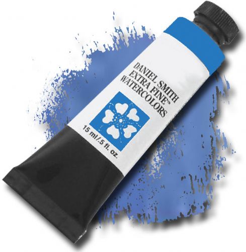Daniel Smith 284600173 Extra Fine, Watercolor 15ml Verditer Blue; Highly pigmented and finely ground watercolors made by hand in the USA; Extra fine watercolors produce clean washes even layers and also possess superior lightfastness properties; UPC 743162023134 (DANIELSMITH284600173 DANIELSMITH 284600173 DANIEL SMITH DANIELSMITH-284600173 DANIEL-SMITH)