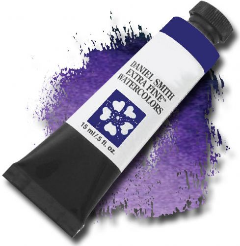 Daniel Smith 284600174 Extra Fine, Watercolor 15ml Imperial Purple; Highly pigmented and finely ground watercolors made by hand in the USA; Extra fine watercolors produce clean washes even layers and also possess superior lightfastness properties; UPC 743162023141 (DANIELSMITH284600174 DANIELSMITH 284600174 DANIEL SMITH DANIELSMITH-284600174 DANIEL-SMITH)