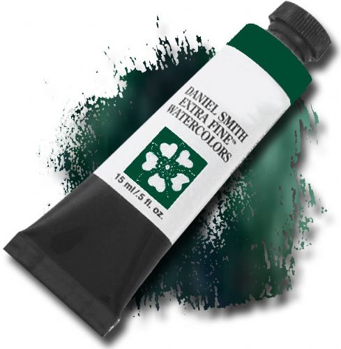 Daniel Smith 284600194 Extra Fine, Watercolor 15ml Perylene Green; Highly pigmented and finely ground watercolors made by hand in the USA; Extra fine watercolors produce clean washes even layers and also possess superior lightfastness properties; UPC 743162028771 (DANIELSMITH284600194 DANIELSMITH 284600194 DANIEL SMITH DANIELSMITH-284600194 DANIEL-SMITH)