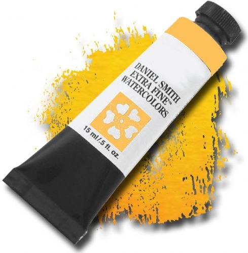 Daniel Smith 284600218 Extra Fine, Watercolor 15ml Isoindoline Yellow; Highly pigmented and finely ground watercolors made by hand in the USA; Extra fine watercolors produce clean washes even layers and also possess superior lightfastness properties; UPC 743162029549 (DANIELSMITH284600218 DANIELSMITH 284600218 DANIEL SMITH DANIELSMITH-284600218 DANIEL-SMITH)