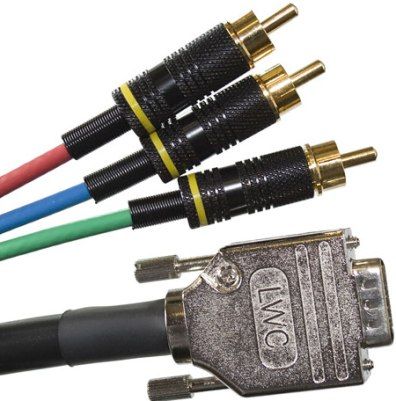 Plus 28-690 Component 10ft. Video Cable, VGA connector on one end and RCA component on the other, Can be used for YPbPr or YCbCr (28690 28 690 286-90)