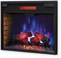  ClassicFlame 28II300GRA 28&#8243; Infrared Quartz Electric Fireplace Insert with Safer Plug; Black; The infrared heat helps to maintain the natural humidity within the air, resulting in moist, comfortable heat without drying out the room’s air; 5,200 BTU heater provides supplemental zone heating for up to 1,000 square feet; UPC 11768085866 (28II300GRA 28II300-GRA 28-II-300-GRA 28II300GRA-FIREPLACE 28II300GRA-INFRARED FIREPLACE-28II300GRA) 